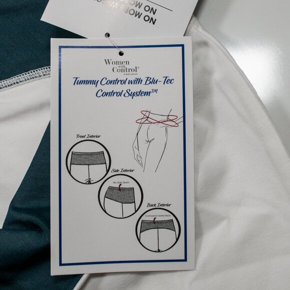 NEW Women With Control Twist Hem Leggings Womens 1XT White Tall Slimming BB11X - Picture 5 of 6